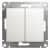 Купить Выключатель Schneider Electric Glossa GSL000651 двухклавишный перламутр по низкой цене