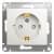Купить Розетка Schneider Electric Glossa GSL000645 одноместная с заземлением и защитными шторками перламутр по низкой цене