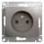 Купить Розетка Schneider Electric Glossa GSL001241 одноместная без заземления платина по низкой цене