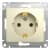 Купить Розетка Schneider Electric Glossa GSL000243 одноместная с заземлением бежевый по низкой цене
