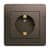 Купить Розетка Schneider Electric Glossa GSL000842 одноместная с заземлением шоколад по низкой цене
