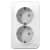 Купить Розетка Schneider Electric Blanca BLNRA011211 двухместная с заземлением и защитными шторками с изолирующей пластиной белая по низкой цене