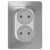 Купить Розетка Schneider Electric Blanca BLNRS000023 двухместная без заземления алюминий по низкой цене