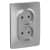 Купить Розетка Schneider Electric Blanca BLNRS000023 двухместная без заземления алюминий по низкой цене