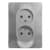 Купить Розетка Schneider Electric Glossa GSL000320 двухместная без заземления алюминий по низкой цене