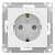 Купить Розетка Schneider Electric AtlasDesign ATN000143 одноместная с заземлением белый по низкой цене