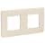Купить Рамка Schneider Electric Unica Studio NU200444 бежевая двухместная по низкой цене