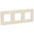 Купить Рамка Schneider Electric Unica Studio NU200644 бежевая трехместная по низкой цене