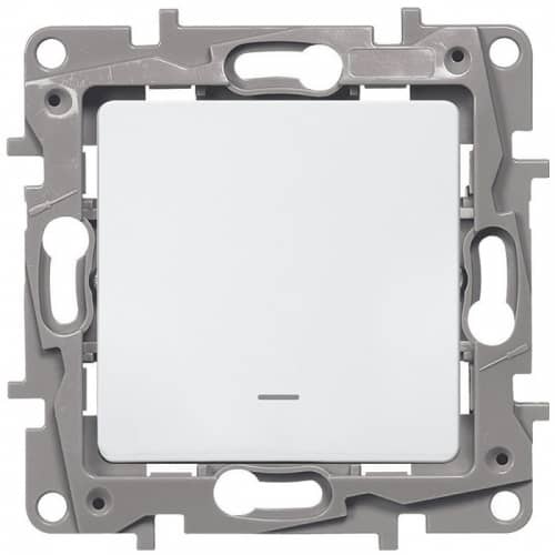 Купить Выключатель Legrand Etika 672203 одноклавишный с индикатором белый по низкой цене