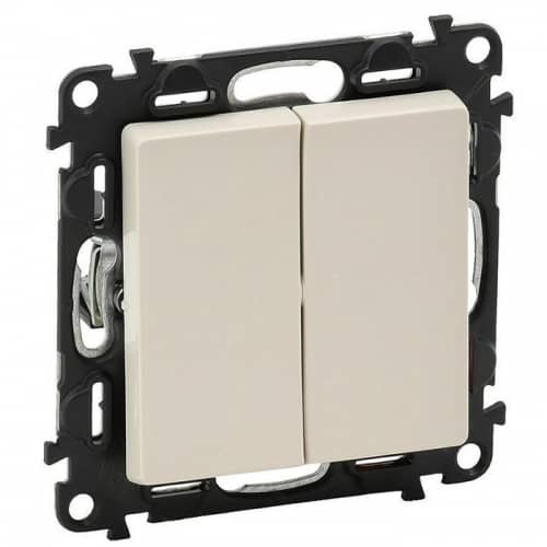 Купить Переключатель Legrand Valena Life 752508 двухклавишный Слоновая кость по низкой цене
