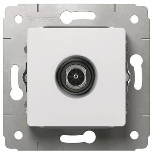 Купить Розетка Legrand Cariva 773680 TV проходной белый 14 Дб по низкой цене