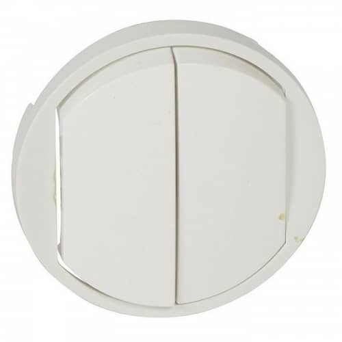 Купить Накладка Legrand Celiane 068002 двухклавишная белая по низкой цене