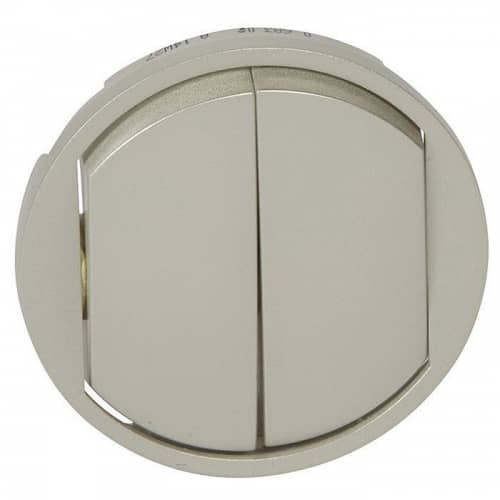 Купить Накладка Legrand Celiane 068302 двухклавишная титан по низкой цене