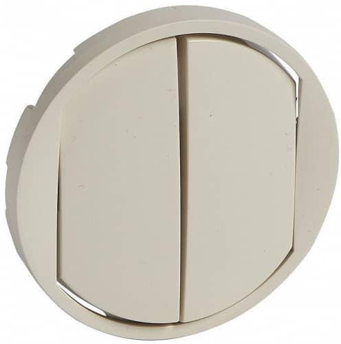 Купить Накладка Legrand Celiane 066201 двухклавишная Слоновая кость по низкой цене