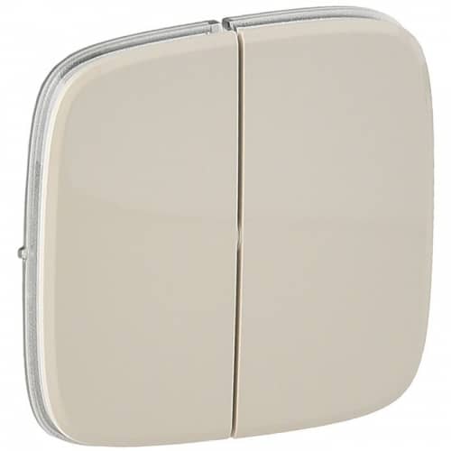 Купить Накладка Legrand Valena Allure 755026 двухклавишная Слоновая кость по низкой цене