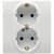Купить Розетка Legrand Etika 672233 двухместная с заземлением и защитными шторками белая по низкой цене