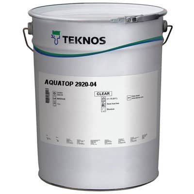 Купить Лак Teknos Aquatop 2920-04 база Т алкидо-акриловый полуглянцевый бесцветный 18 л по низкой цене