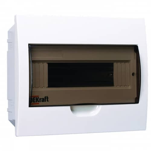 Купить Бокс DEKraft ЩРВ-П-12 IP41 12-ти модульный пластиковый встроенный по низкой цене