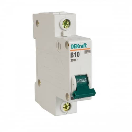 Купить Автоматический выключатель DEKraft ВА-101 1п В 10А 4.5кА по низкой цене