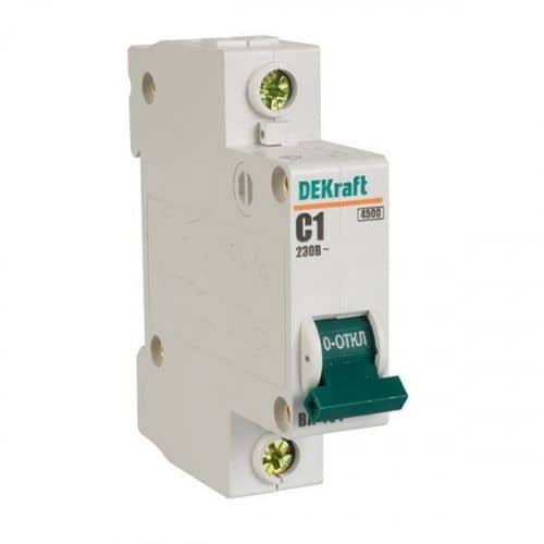 Купить Автоматический выключатель DEKraft ВА-101 1п C 1А 4.5кА по низкой цене