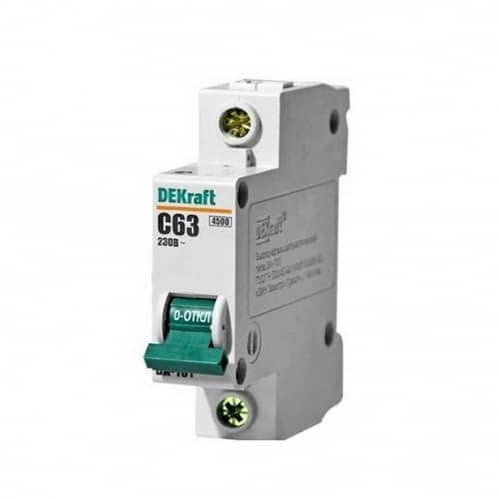 Купить Автоматический выключатель DEKraft ВА-101 1п C 63А 4.5кА по низкой цене