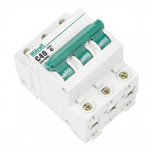 Купить Автоматический выключатель DEKraft ВА-101 3п C 40А 4.5кА по низкой цене