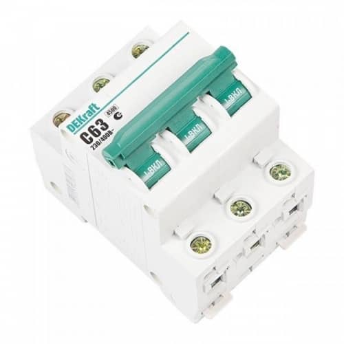 Купить Автоматический выключатель DEKraft ВА-101 3п C 63А 4.5кА по низкой цене
