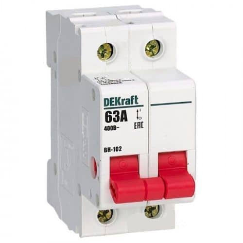 Купить Выключатель-разъединитель DEKraft ВН-102 2п 63А по низкой цене