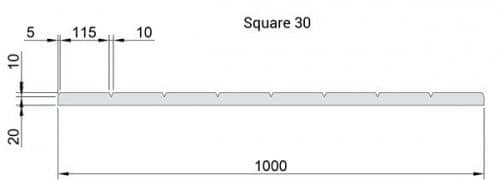 Купить Панель Flexakustik Square-30 серый графит звукоизоляционная 1000х1000х30 мм по низкой цене