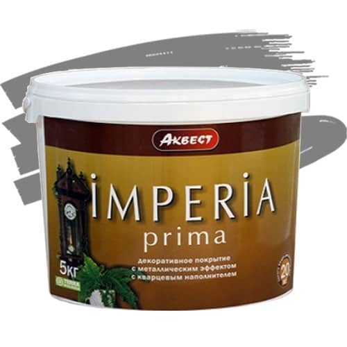 Купить Покрытие Аквест Imperia Prima Silver акриловое декоративное 5 кг по низкой цене