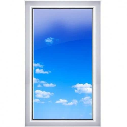 Купить Окно ПВХ Экоокна двухкамерное энергосберегающее глухое 1000х600 мм по низкой цене