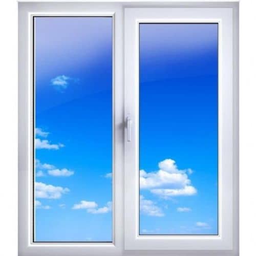 Купить Окно ПВХ Экоокна двухкамерное энергосберегающее двухстворчатое створка поворотно-откидная правая 1160х1000 мм по низкой цене