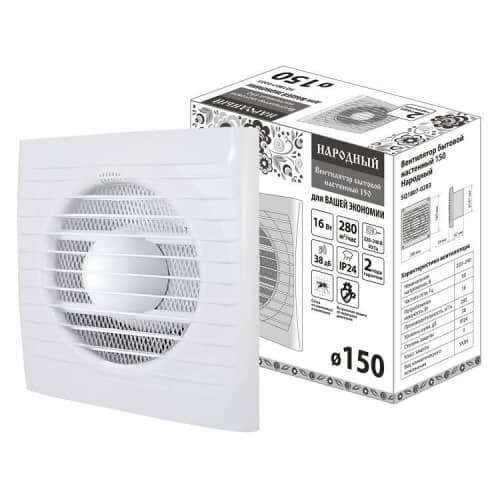Купить Вентилятор TDM 150 SQ1807-0203 серия Народная, бытовой, настенный по низкой цене