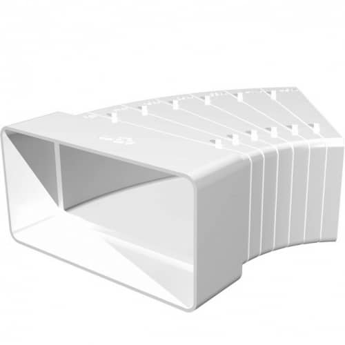 Купить Колено Era 620КРП пластиковое разноугловое горизонтальное 60х204 мм по низкой цене