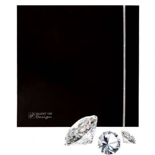 Купить Вентилятор S&P Silent-100 CZ Swarovski Desing Black вытяжной по низкой цене