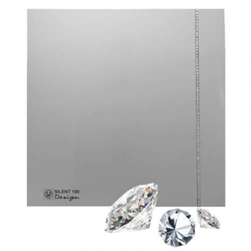 Купить Вентилятор S&P Silent-100 CZ Swarovski Desing Silver вытяжной по низкой цене