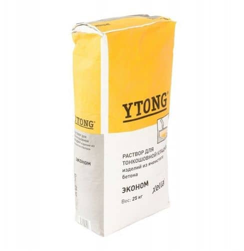 Купить Раствор Ytong Эконом для тонкошовной кладки 25 кг по низкой цене