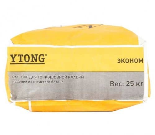 Купить Раствор Ytong Эконом для тонкошовной кладки 25 кг по низкой цене