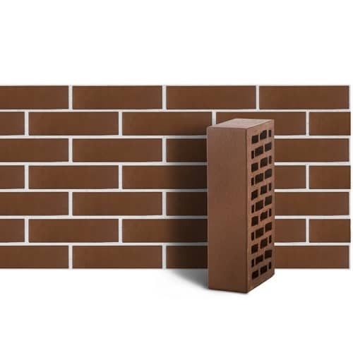 Купить Кирпич ЛСР коричневый тростник облицовочный 1NF 250х120х65 мм по низкой цене
