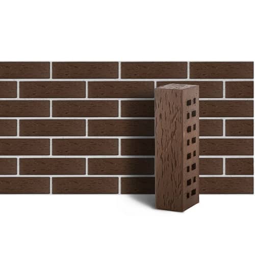 Купить Клинкер ЛСР Мюнхен коричневый классик береста фасадный 0,71 NF 250х85х65 мм по низкой цене