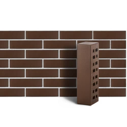 Купить Клинкер ЛСР Мюнхен коричневый классик фасадный гладкий 0,71 NF 250х85х65 мм по низкой цене