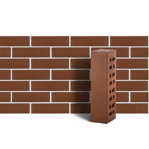 Купить Клинкер ЛСР Эдинбург темно-красный классик фасадный гладкий 0,71 NF 250х85х65 мм по низкой цене