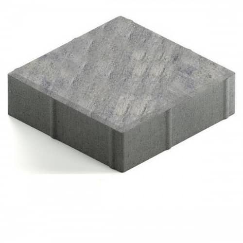 Купить Тротуарная плитка Steingot Color Mix Stein Silver №12 квадрат 200х200х60 мм по низкой цене