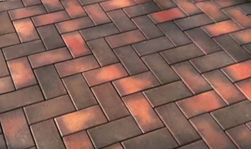 Купить Клинкер ЛСР Глазго тротуарный темно-красный флэшинг 200х100х50 мм по низкой цене