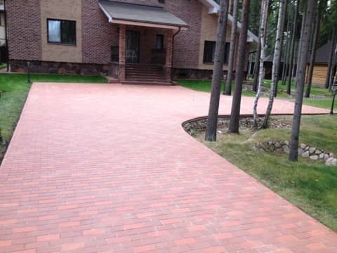 Купить Клинкер ЛСР Эдинбург тротуарный темно-красный 200х100х50 мм по низкой цене