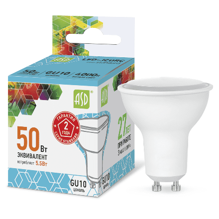 Купить Лампа ASD Standard JCDRC 3W GU10 4000К светодиодная по низкой цене