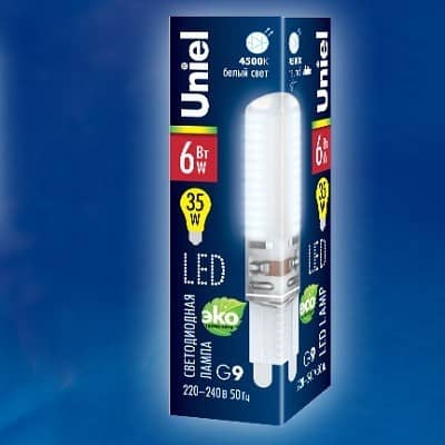 Купить Лампа Uniel LED-JCD-6W/NW/G9/CL SIZ03TR светодиодная по низкой цене