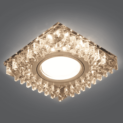 Купить Светильник Gauss Backlight BL029 квадратный кристалл/хром Gu5.3 50W Led 2700K встраиваемый по низкой цене