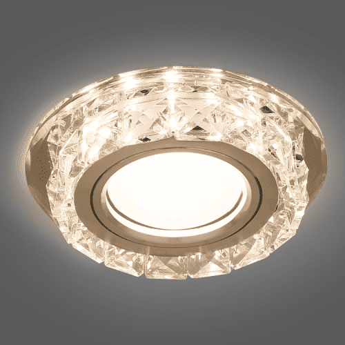 Купить Светильник Gauss Backlight BL039 кристалл/хром Gu5.3 50W Led 2700K встраиваемый по низкой цене