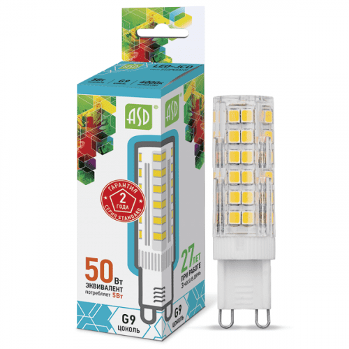 Купить Лампа ASD Standard JCD 5W G9 4000К светодиодная по низкой цене
